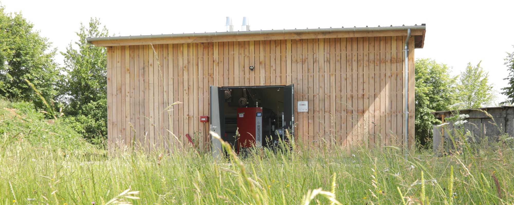 Chaufferie à bois déchiqueté d'Échauffour, chantier terminé